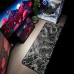Black Topography Mousepad (30x80)
