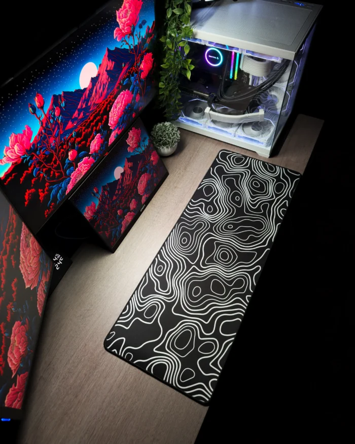 IMG_1903 Black Topography Mousepad (30x80) - Image 1