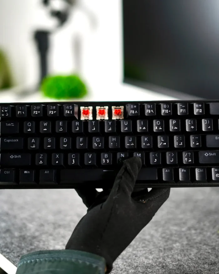 Black Mechanical Arabic Keyboard 60% - Image 9
