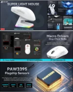 ⁦ATTACK SHARK X6 Wireless Gaming Mouse - White⁩ - الصورة ⁦10⁩