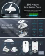 ⁦ATTACK SHARK X6 Wireless Gaming Mouse - White⁩ - الصورة ⁦11⁩