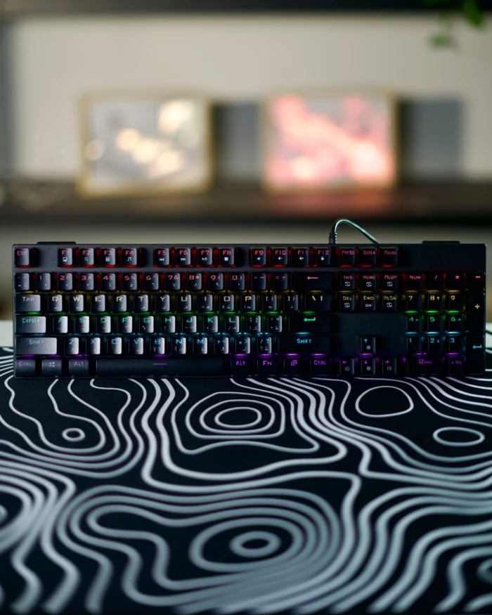 2 Black Mechanical Arabic Keyboard 100% - Image 1