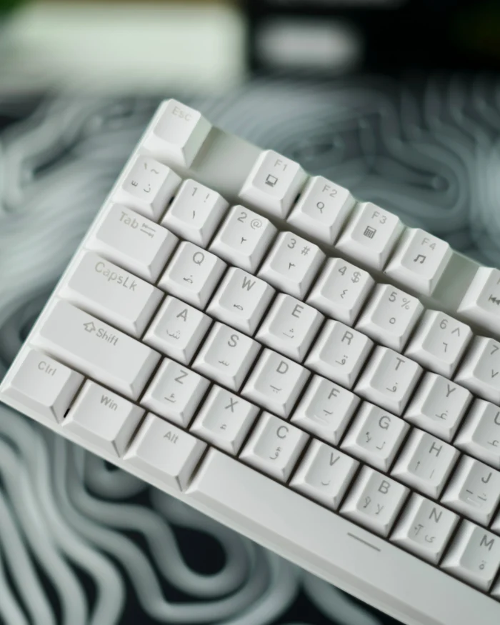 White Mechanical Arabic Keyboard 100% - Image 6