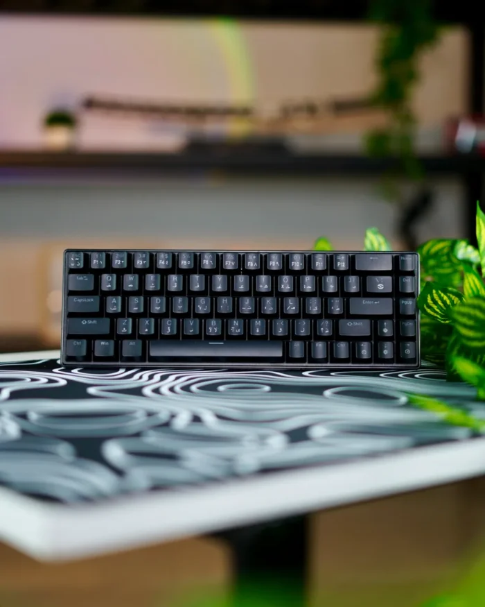 Black Mechanical Arabic Keyboard 60% - Image 3