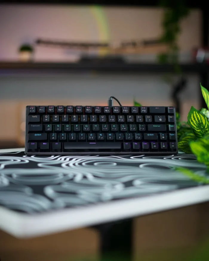 Black Mechanical Arabic Keyboard 60% - Image 4