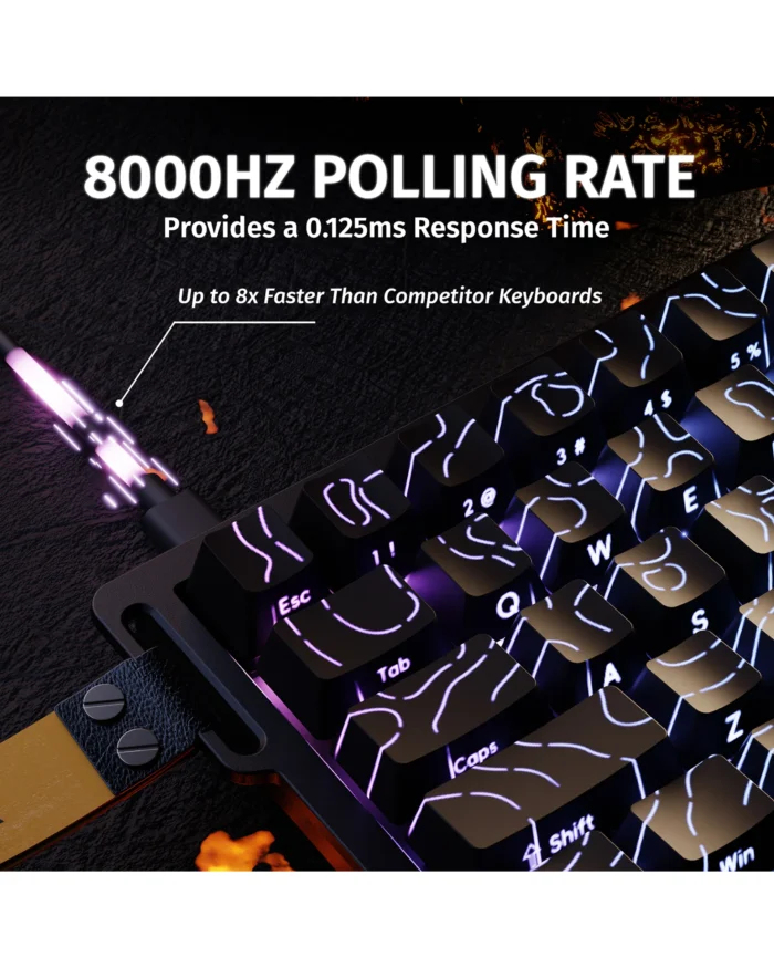 ⁦Keyboard Attack Shark X68 HE Black⁩ - الصورة ⁦4⁩