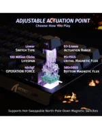 ⁦Keyboard Attack Shark X68 HE Black⁩ - الصورة ⁦5⁩