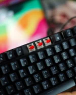 ⁦Black Mechanical Arabic Keyboard 80%⁩ - الصورة ⁦6⁩