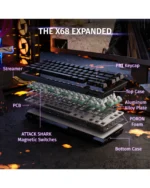 ⁦Keyboard Attack Shark X68 HE Black⁩ - الصورة ⁦6⁩