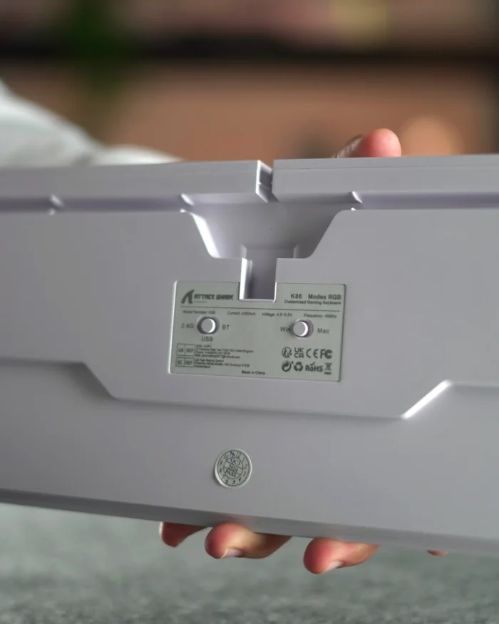 ⁦Keyboard Attack Shark K86-Lavender Blue⁩ - الصورة ⁦11⁩