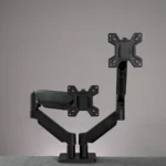Black Dual Hydraulic Monitor Stand