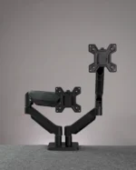 Black Dual Hydraulic Monitor Stand