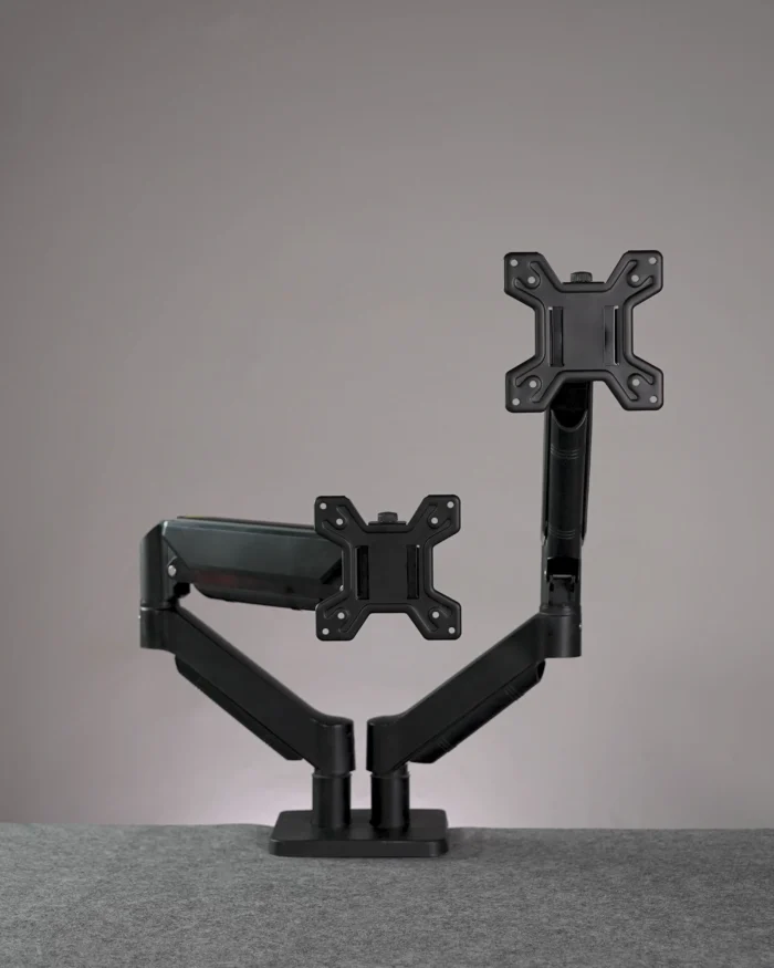 1 Black Dual Hydraulic Monitor Stand - Image 1
