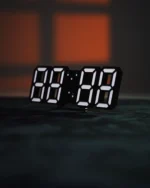 Black 3D Digital Clock - Image 2