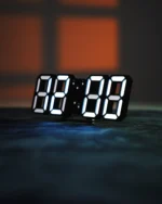 Black 3D Digital Clock
