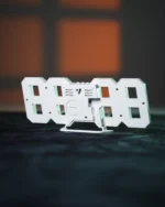 White 3D Digital Clock - Image 3