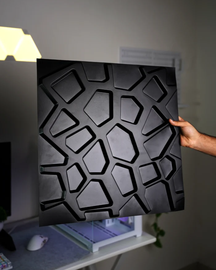 Black Web 3D Wall Panel, 50x50cm - Image 2