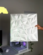 White Dimond 3D Wall Panel, 50x50cm - Image 2