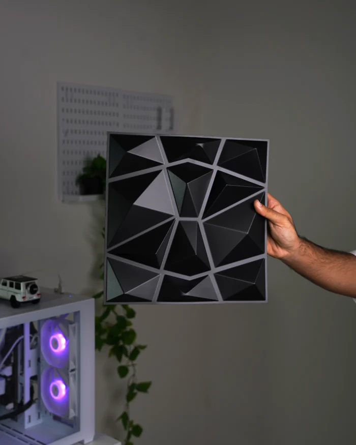 Black Crystal 3D Wall Panel, 30x30cm - Image 5