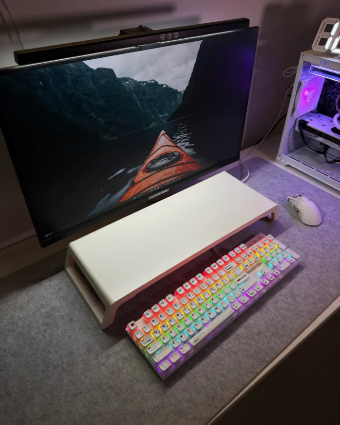 White Monitor Riser - Image 1