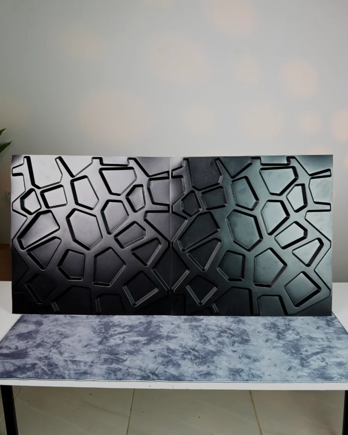 Black Web 3D Wall Panel, 50x50cm - Image 1