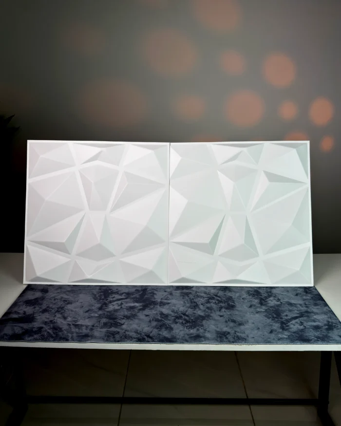 IMG_1776 White Crystal 3D Wall Panel, 50x50cm - Image 1