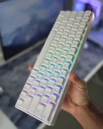 T-Wolf Wireless Gaming Keyboard 60% - White - Image 6