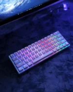 T-Wolf Wireless Gaming Keyboard 60% - White - Image 4