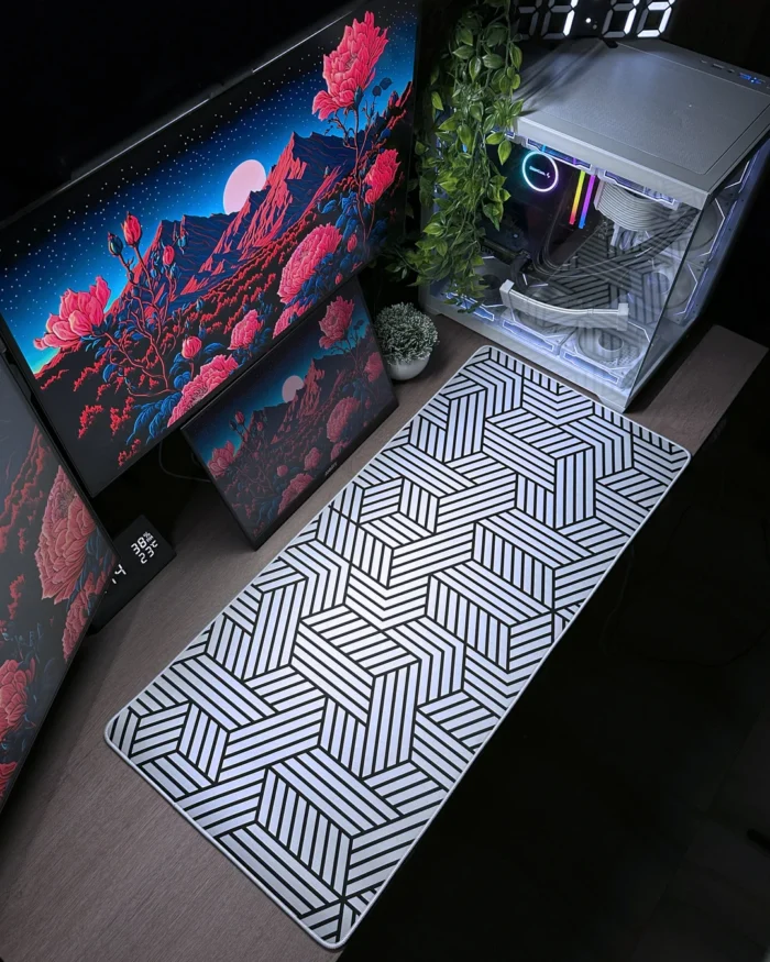 cmvcnbpaehro4jsgh48c White Matrix Mousepad (40x90) - الصورة 1