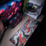 Red Waves Mousepad (30x80)