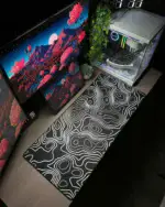 Black Topography Mousepad (40x90)