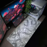 White Topography Mousepad (40x90)