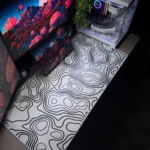 White Topography Mousepad (50x100)