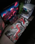 Red Waves Mousepad (40x90)
